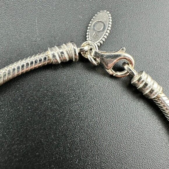 Authentic Pandora Serpentine Snake Chain Sterling Silver Bracelet Lobster Clasp - Picture 2 of 5